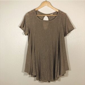 Taupe brown Easel tunic top